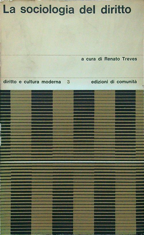 La sociologia del diritto - Renato Treves - copertina