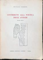 Contributo alla poetica degli antichi