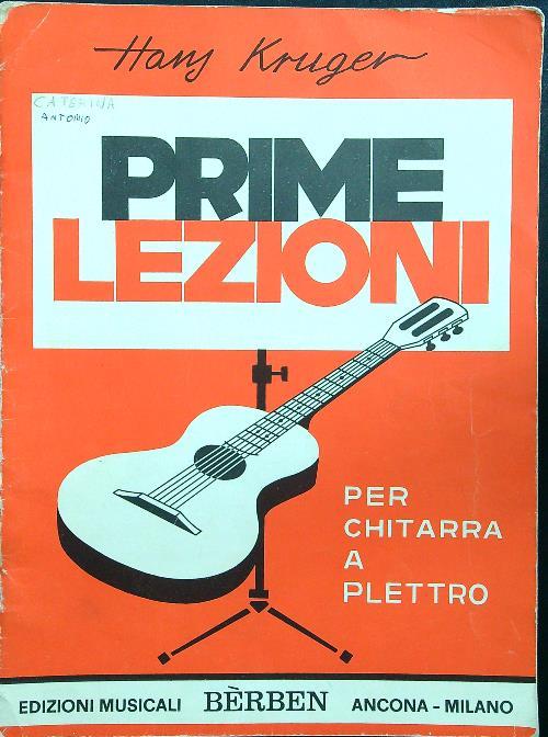 Prime lezioni per chitarra a plettro - Hans Kruger - copertina