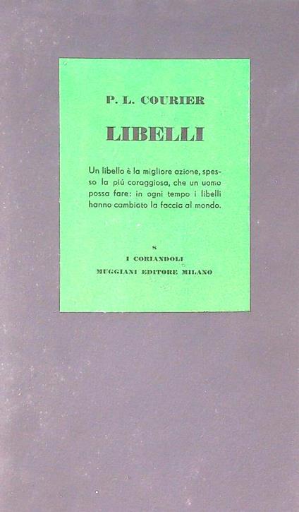 Libelli - P.L. Courier - copertina