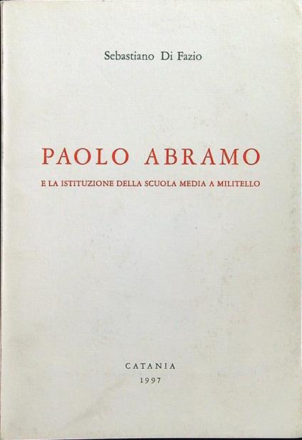 Paolo Abramo - Sebastiano Di Fazio - copertina