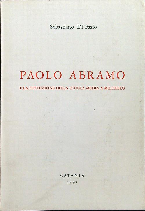 Paolo Abramo - Sebastiano Di Fazio - copertina