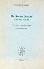 De Rerum Natura libri VII-VIII-IX