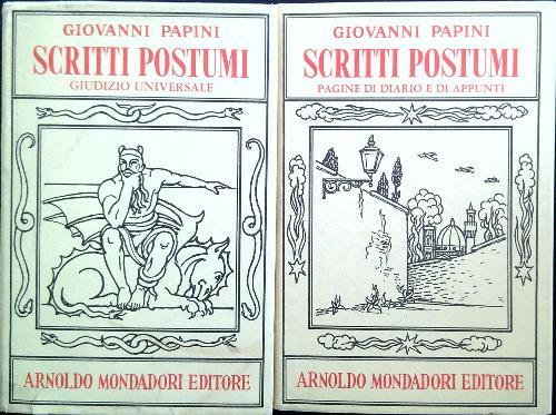 Scritti postumi. 2 Volumi - Giovanni Papini - copertina