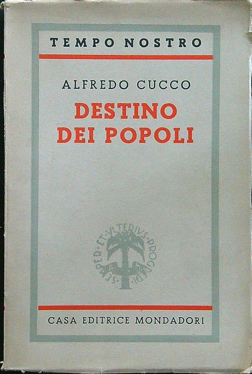 Destino dei popoli - Alfredo Cucco - copertina