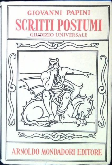 Scritti postumi. Volume I - Giovanni Papini - copertina