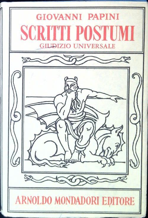 Scritti postumi. Volume I - Giovanni Papini - copertina