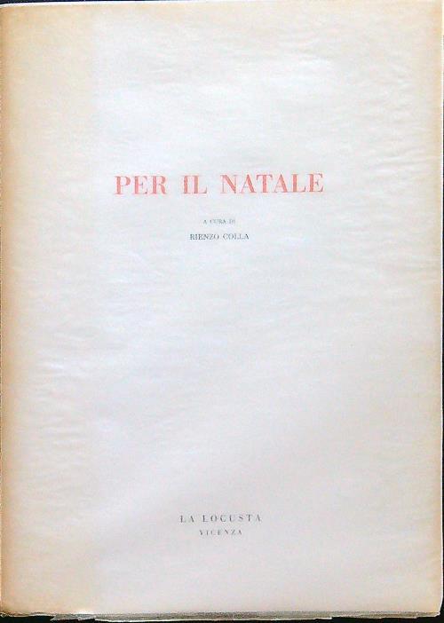 Per il Natale - Rienzo Colla - copertina