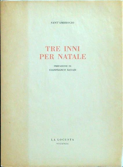 Tre inni per Natale - Sant'Ambrogio - copertina