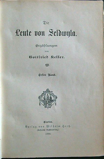 Die Leute von Seldwyla - Gottfried Keller - copertina