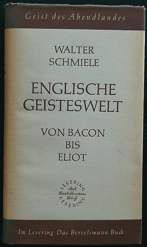 Englische geisteswelt - Walter Schmiele - copertina