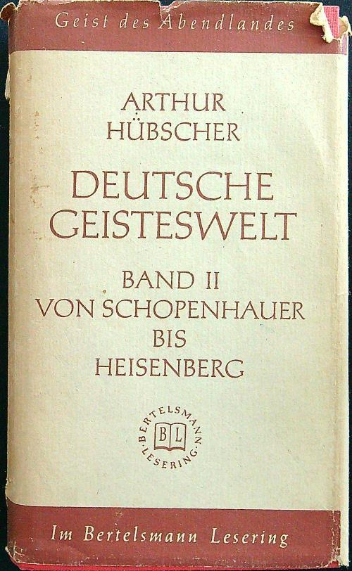 Deutsche geisteswelt band II - Arthur Hubscher - copertina