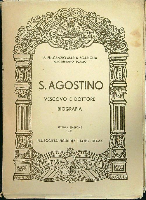 S. Agostino vescovo e dottore - copertina