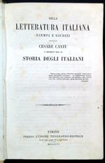 Della letteratura italiana. Esempi e giudici