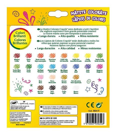 24 Matite Colorate - Crayola - Cartoleria e scuola