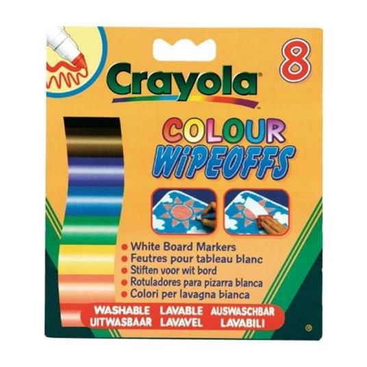 Crayola 8 Pennarelli Lavabili per Vetro - Colori - Creatività