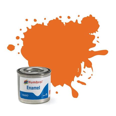 Humbrol No 46 Matt Orange Matt Enamel Tinlet No 1 (14Ml) - 2