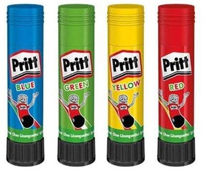 Colla stick Rainbow blu e giallo e verde e rosso 4 pz 10 gr assortiti 1445072