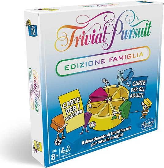 Trivial Pursuit Edizione Famiglia, gioco da tavolo per serate in famiglia,  serate quiz, dagli 8 anni in su - Hasbro - Games - Giochi di abilità -  Giocattoli | IBS
