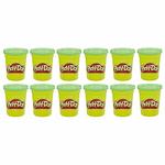 Play-Doh Play-Doh-E4828F02 Set da 12 Vasetti, Colore Verdi, E4828F02