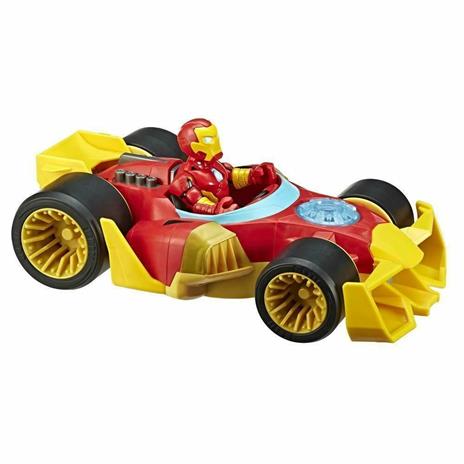 Marvel Super Hero Adventures. Iron Man Speedster (Playskool Heroes Super Hero Adventures, personaggio da 12,5 cm con veicolo) - 3