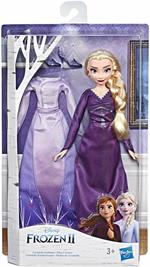 Frozen 2. Elsa Arendelle (Bambola con 2 completi, Camicia da notte e Abito Ispirati al film Disney Frozen 2)