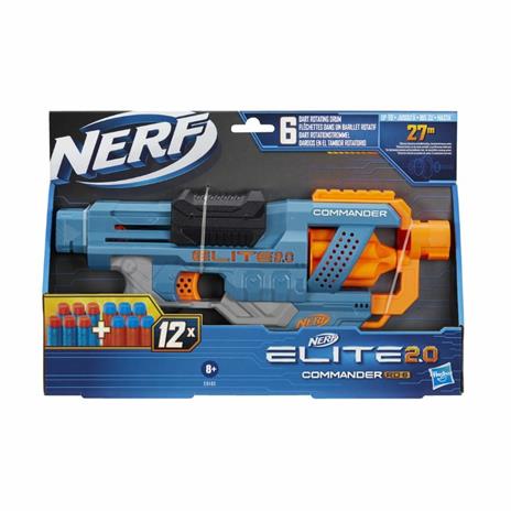 Nerf Elite 2.0 - Commander RD-6 (blaster con tamburo rotante e 12 dardi inclusi).