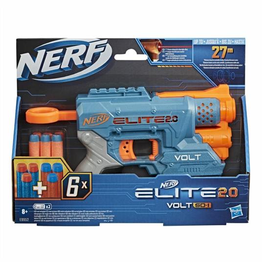 Nerf Elite 2.0 - Volt SD-1 (blaster con raggio puntatore Luminoso e 6 dardi inclusi).