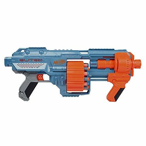 Nerf Elite 2.0 - Shockwave RD-15 (Blaster con tamburo rotante da 15 dardi,  lancio a raffica con azione a pompa - Hasbro - Nerf - Pistole e fucili -  Giocattoli