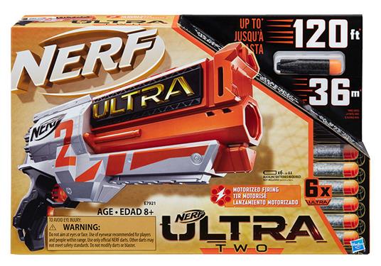 Nerf Ultra. Two (Blaster motorizzato a retrocarica rapida, 6 dardi Nerf Ultra, compatibile solo con i dardi Nerf Ultra)