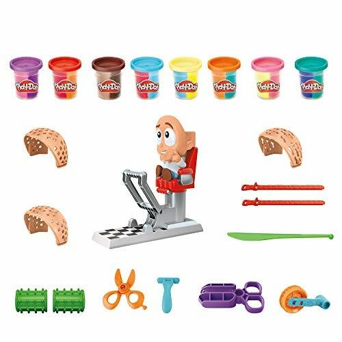 Play-Doh - Il Fantastico Barbiere, playset con 8 vasetti di pasta da  modellare e accessori