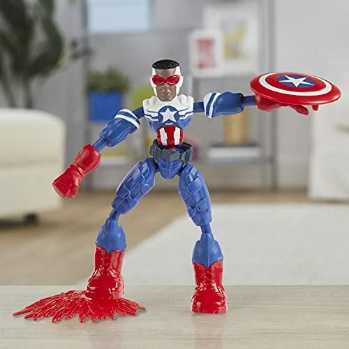 Avengers Bend and Flex. Personaggi Snodabili 15 cm. Captain America Falcon - 2