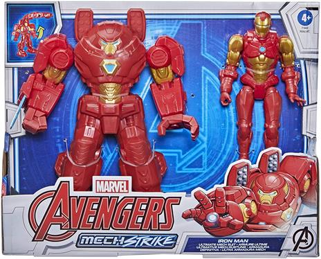 Hasbro Avengers Mech Strike - Iron Man, action figure da 20 cm con Ultimate Mech Suit - 2