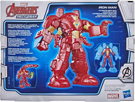 Hasbro Avengers Mech Strike - Iron Man, action figure da 20 cm con Ultimate Mech Suit - 4