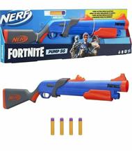 Nerf Fortnite - Pump SG Blaster, lancia-dardi mega con azione a pompa, a retroricarica, 4 dardi Nerf Mega