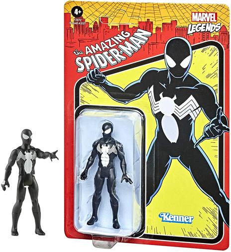 Hasbro Marvel Legends Series, Retro 375 Collection, Spider-Man Simbionte, action figure collezionabile da 9,5 cm - 2