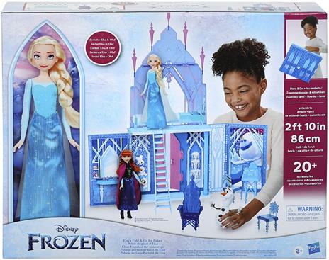 Hasbro Disney Frozen - Il Palazzo di Ghiaccio di Elsa richiudibile con  bambole di Elsa e Olaf, castello giocattolo pieghevole - Hasbro - Hasbro  Disney Princess - Bambole Fashion - Giocattoli