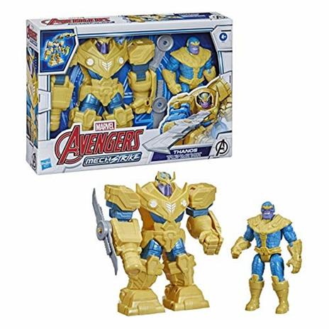 Hasbro Avengers Mech Strike - Thanos Deluxe, action figure da 17,5 cm con  Infinity Mech Suit e accessorio da battaglia - 6