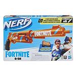 Nerf Fortnite  - 6 Shooter (blaster in colorazione Camo Pulse con caricamento con percussore caricatore a tamburo da 6 dardi