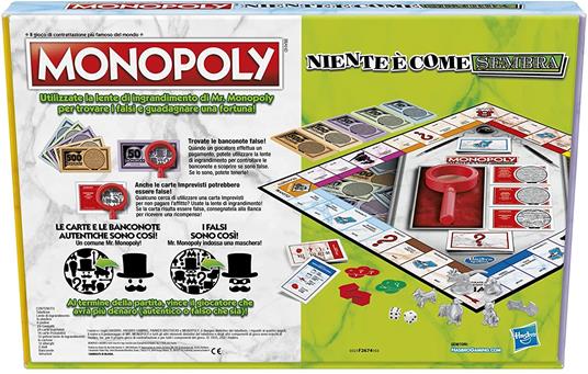 Monopoly Niente È Come Sembra. Gioco da tavolo - Hasbro - Hasbro Gaming -  Giochi di ruolo e strategia - Giocattoli | IBS