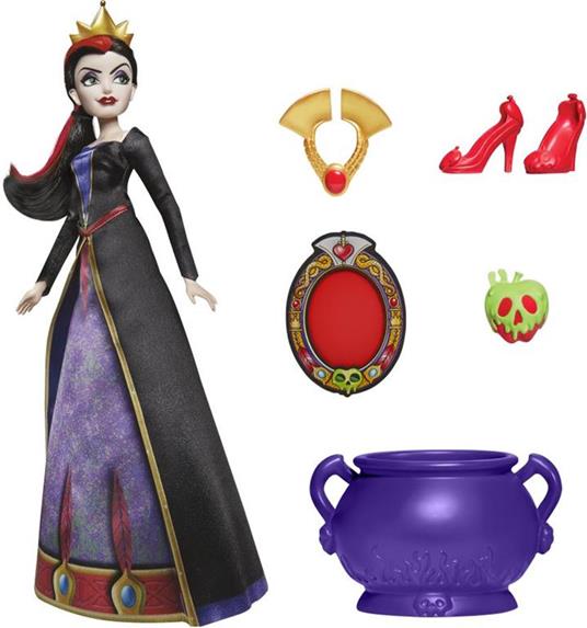 Hasbro Disney Princess Villains, La Regina Cattiva, fashion doll con accessori e vestiti rimovibili - 4