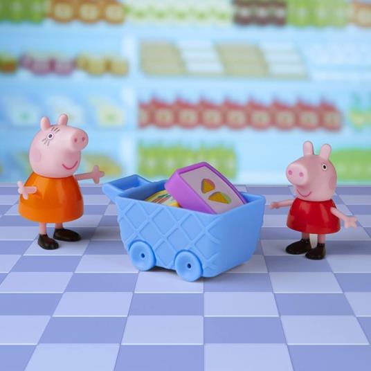 Peppa Pig - Peppa al Supermercato, playset per età prescolare con 2 action  figure e 8 accessori - Hasbro - Casa delle bambole e Playset - Giocattoli