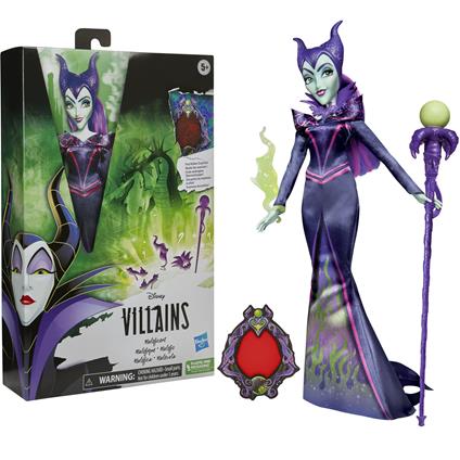 Hasbro Disney Villains - Malefica, fashion doll con accessori e vestiti rimovibili