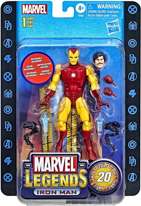 Hasbro Marvel Legends Series, 20th Anniversary Series 1 Iron Man, action figure da collezione da 15 cm - 5