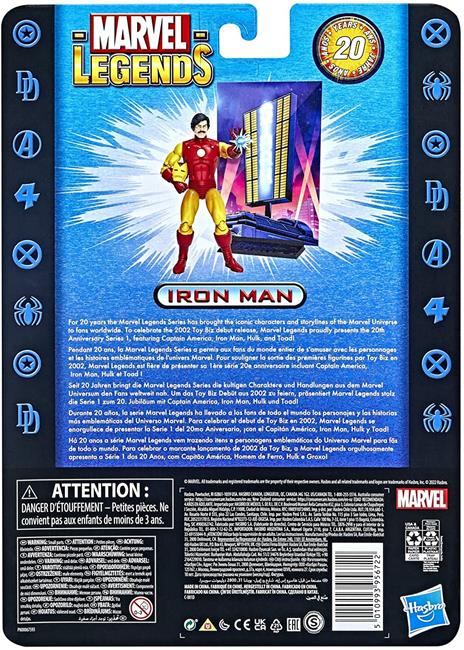 Hasbro Marvel Legends Series, 20th Anniversary Series 1 Iron Man, action figure da collezione da 15 cm - 6
