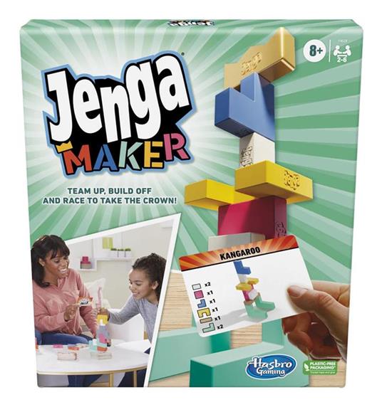 Jenga Maker - gioco in scatola Hasbro Gaming per famiglie e bambini, dagli 8  anni in su, per 2-6 giocatori - Hasbro - Games - Giochi di ruolo e  strategia - Giocattoli