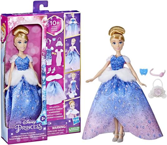 Hasbro Disney Principessa Cenerentola 10 Combinazioni Abiti Bambola Idea Regalo