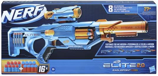 Nerf Elite 2.0 - Eaglepoint RD-8, Blaster con tamburo da 8 dardi, mirino e  canna staccabili - Hasbro - Nerf Elite 2.0 - Pistole e fucili - Giocattoli  | IBS