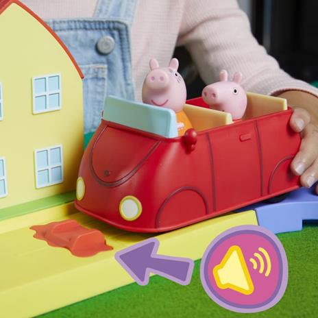 Peppa Pig - La Pista di Peppatown, playset con binario regolabile e oltre 35 suoni, contiene veicolo e 1 personaggio - 5