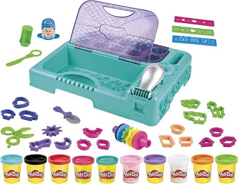 Play-Doh - La Valigietta per Creare, playset con più di 30 strumenti e 10 vasetti di pasta da modellare atossica